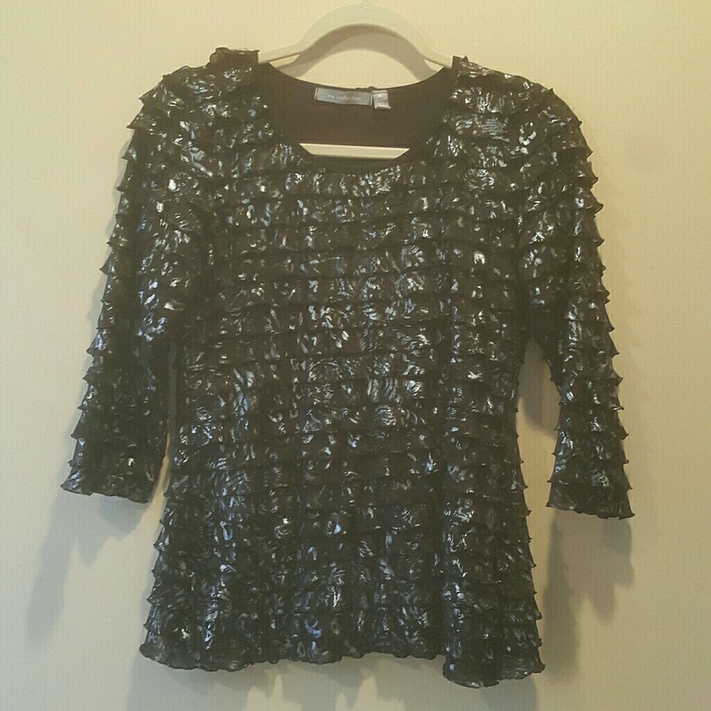 NY Collection Ruffled top